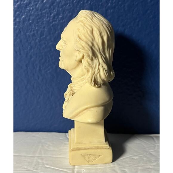 Franz Liszt Mini Bust Statue Composer Figurine Vintage Style Made in Italy - Picture 4 of 6